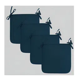 SKANDA FAB Set Of 4 Botanical Green Pure Cotton Foam Chair Pad-18
