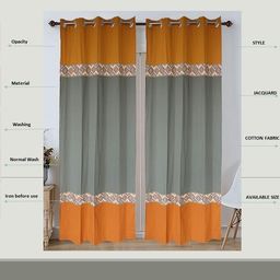 Dekor World Multicoloured Set of 2 Window Curtain image 5