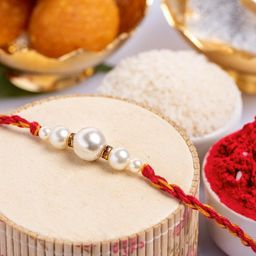 Look and Adorn Unisex Yellow Thread Rakhi-image-6