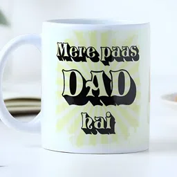 fnp White & Yellow Printed Ceramic Glossy Mug 325 ml-27
