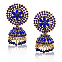 Airtick Gold-Plated Metal Jhumkas Earrings-image-96