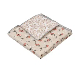 Anadhika Brown Floral AC Room Double Bed Dohar-image-88