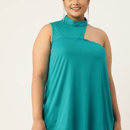 theRebelinme Women Plus Size One Shoulder Sleeveless Longline Top-image-44