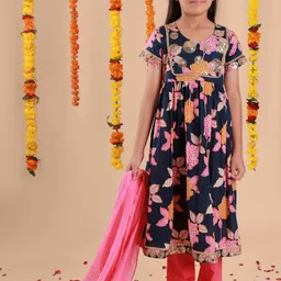 Sangria Embroidered Pure Cotton Kurta & Trouser With Dupatta-picture-14