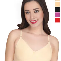 Liigne Pack Of 5 Full Coverage Non Padded Everyday Bra-image-36