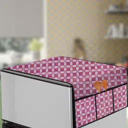 The Furnishing Tree Magenta Printed Refrigerator Cover-image-99