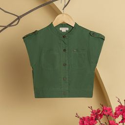 Purple United Kids Mandarin Collar Extended Sleeves Cotton Shirt Style Top-image-24