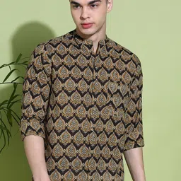 Anouk Men Slim Fit Opaque Printed Casual Shirt-image-82
