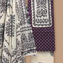 SALWAR STUDIO Printed Pure Cotton Unstitched Dress Material-image-69