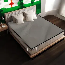 CASA-NEST Grey Polyester Fitted Water Resistant Mattress Protector-18