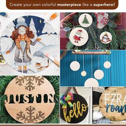 Tinker Squad 5 Pcs Pine Wooden Round MDF Art & Craft Boards image 5