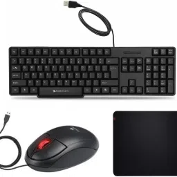 ZEBRONICS K20 Wired Keyboard, Rise Wired Optical Mouse and Mouse PAD Combo Set-15