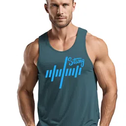 3Colors Printed Gym Innerwear Vests VEST-NCUT-LINESRONG-AF BLUE_M-image-96