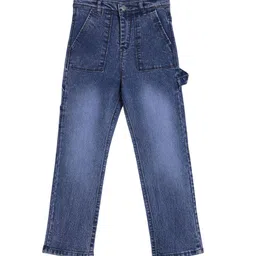 YK Boys Regular Fit Mid-Rise Low Distress Light Fade Jeans-image-35