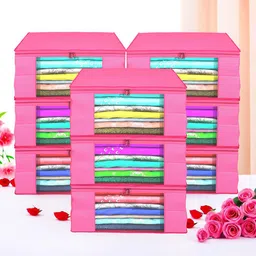 Kuber Industries Pink Set of 6 Regular Drawer Organiser Organisers image 1