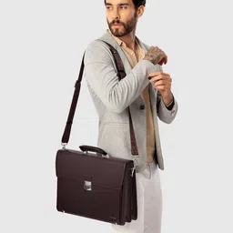 SENNES Leather Oversized Structured Shoulder Bag-image-11