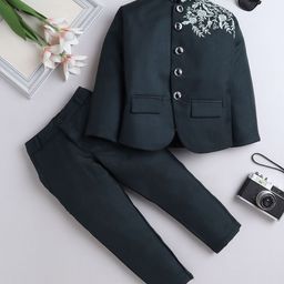 FOURFOLDS Boys 2-Pc Embroidered Bandhgala Party Suit-image-88