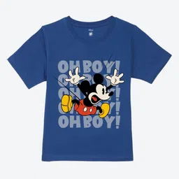 YK Disney Boys Mickey Mouse Printed Pure Cotton T-shirt-image-89