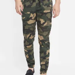 SAPPER Men Camouflage Printed Relaxed Joggers Trousers-image-67