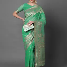 KALINI Ethnic Motifs Woven Design Banarasi Saree-picture-24