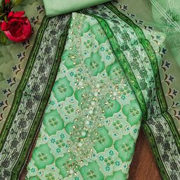 MANVAA Embellished Organza Unstitched Dress Material-picture-31