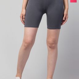 CKARFE Women Pack Of 2 Skinny Fit Cycling Sports Shorts-image-98