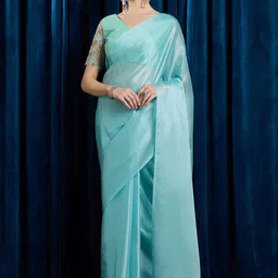 Anouk Sequinned Solid Saree With Unstitched Blouse-51