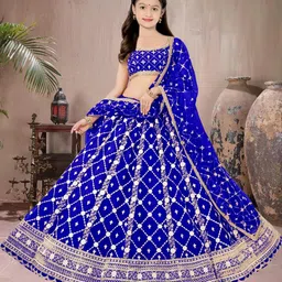 F Plus Fashion Net Semi-Stitched Lehenga Choli-image-46