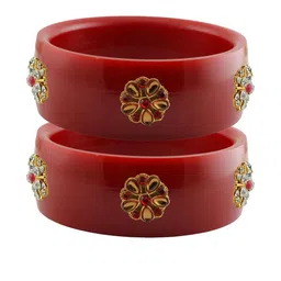 Vidhya Kangan Red Plastic Bangles-image-23