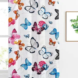 ANA White & Blue Floral Room Darkening Window Curtain-picture-20