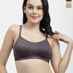 SHYAM SONS FLAIR Women Pack of 2 Full Coverage Non Padded Workout Bra-picture-42