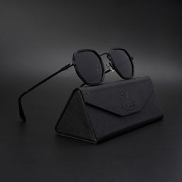 Voyage Adults Square Sunglasses with Polarised and UV Protected Lens 3410PMG5851-Black-image-19