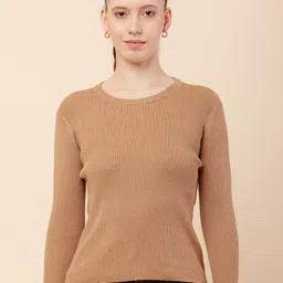 NoBarr Women Self Design Striped Pullover-34