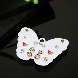 Stoln Set of 7 Artificial Stones Studded Circular Shaped Studs-image-16