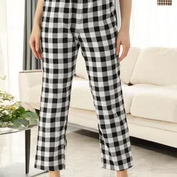 Kryptic Pack Of 2 Checked Pure Cotton Mid-Rise Lounge Pants-picture-49