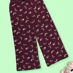 KiddoPanti Girls Printed Pure Cotton Lounge Pant-20