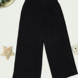 Pantaloons Junior Girls Textured Straight Fit Easy Wash Trousers-picture-45