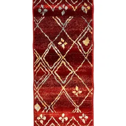 Sapana Carpet-Mats Maroon & Beige Abstract Printed Floor Runner image 2