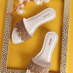 Anouk Women Embellished Party Open Toe Flats-35