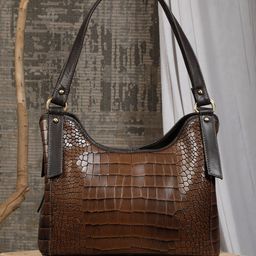 HATS OFF ACCESSORIES Animal Leather Structured Hobo Bag with Tasselled-image-2
