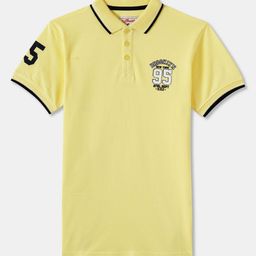 R&B Boys Solid Polo Collar Cotton T-shirt-image-75