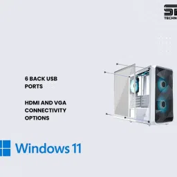 SPC TECHNOLOGIES SPCT_i7-6th CORE I7 6TH (32 GB RAM/Dual series Radeon RX 580 OC edition Graphics/1000 GB Hard Disk/1 TB SSD Capacity/Windows 11 Home (64-bit)/8 GB Graphics Memory) Gaming Tower with MS Office image 2
