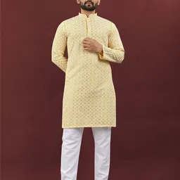 WELL TEX Men Abstract Printed Kurta-picture-4