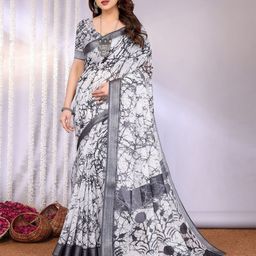 vj fashion Printed Zari Saree-image-96