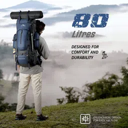 TRAWOC Expedition 80 Litres Colourblocked Large Rucksack-picture-38