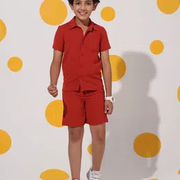 Cherry & Jerry Boys Short Sleeves Shirt With Shorts-image-67