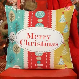 Indigifts Yellow and Blue PrintedPre-Filled Cushion-image-20
