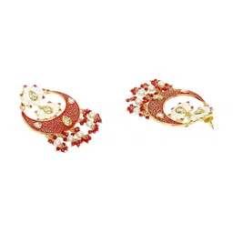 Anouk Kundan Studded Crescent Shaped Chandbalis image 5
