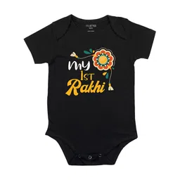 FFLIRTYGO Infants My First Rakhi Printed Envelope NeckBodysuit-image-75