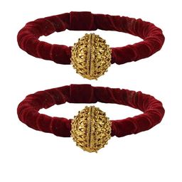 Vidhya Kangan Maroon Brass Bangles-image-74